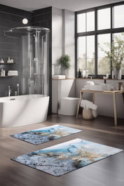 Mijölnir Juego de alfombrillas de baño CT-5063, 2 piezas, Multicolor